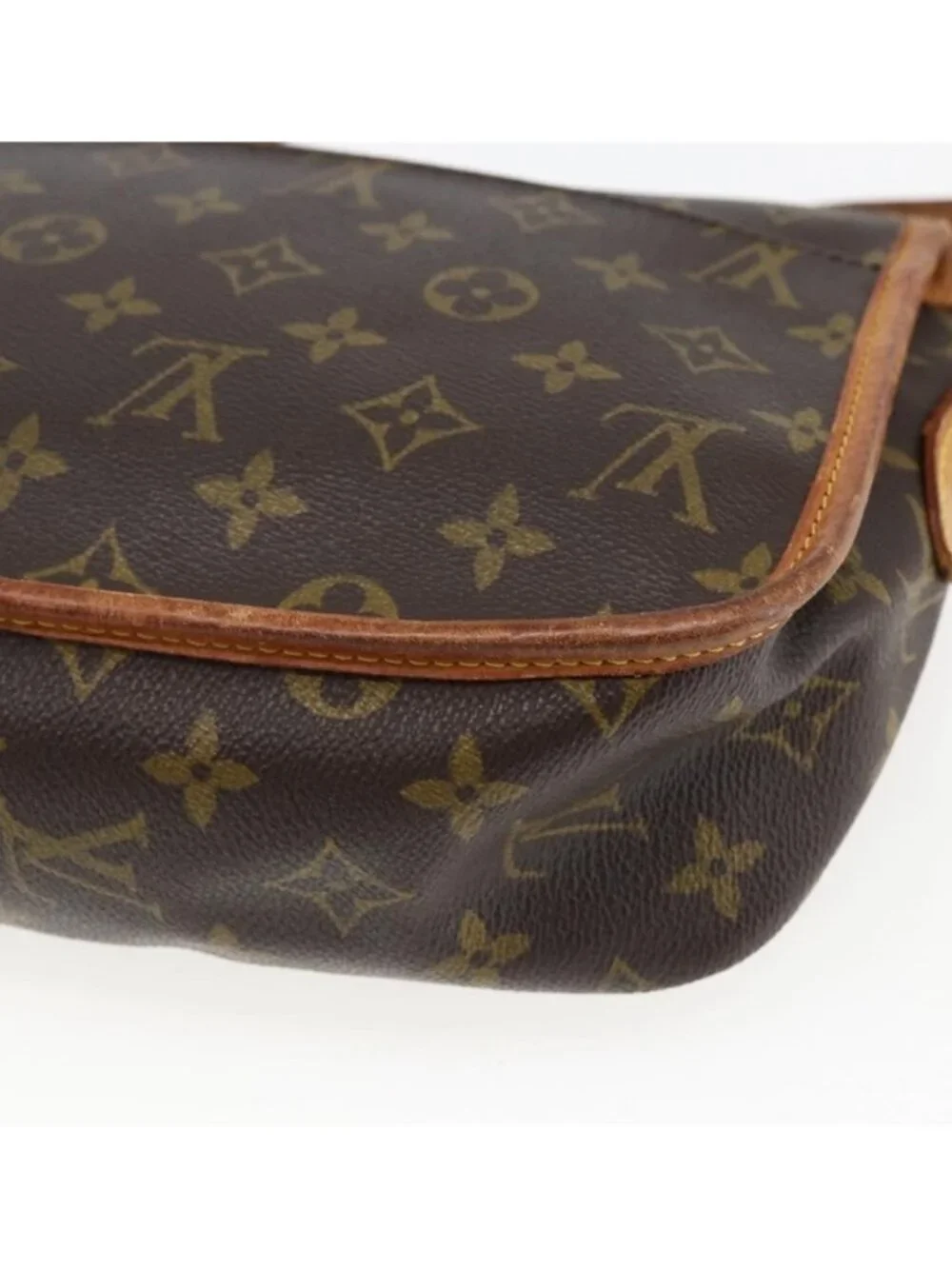 Authentic LOUIS VUITTON Monogram Gibeciere MM Shoulder Bag M42247 LV